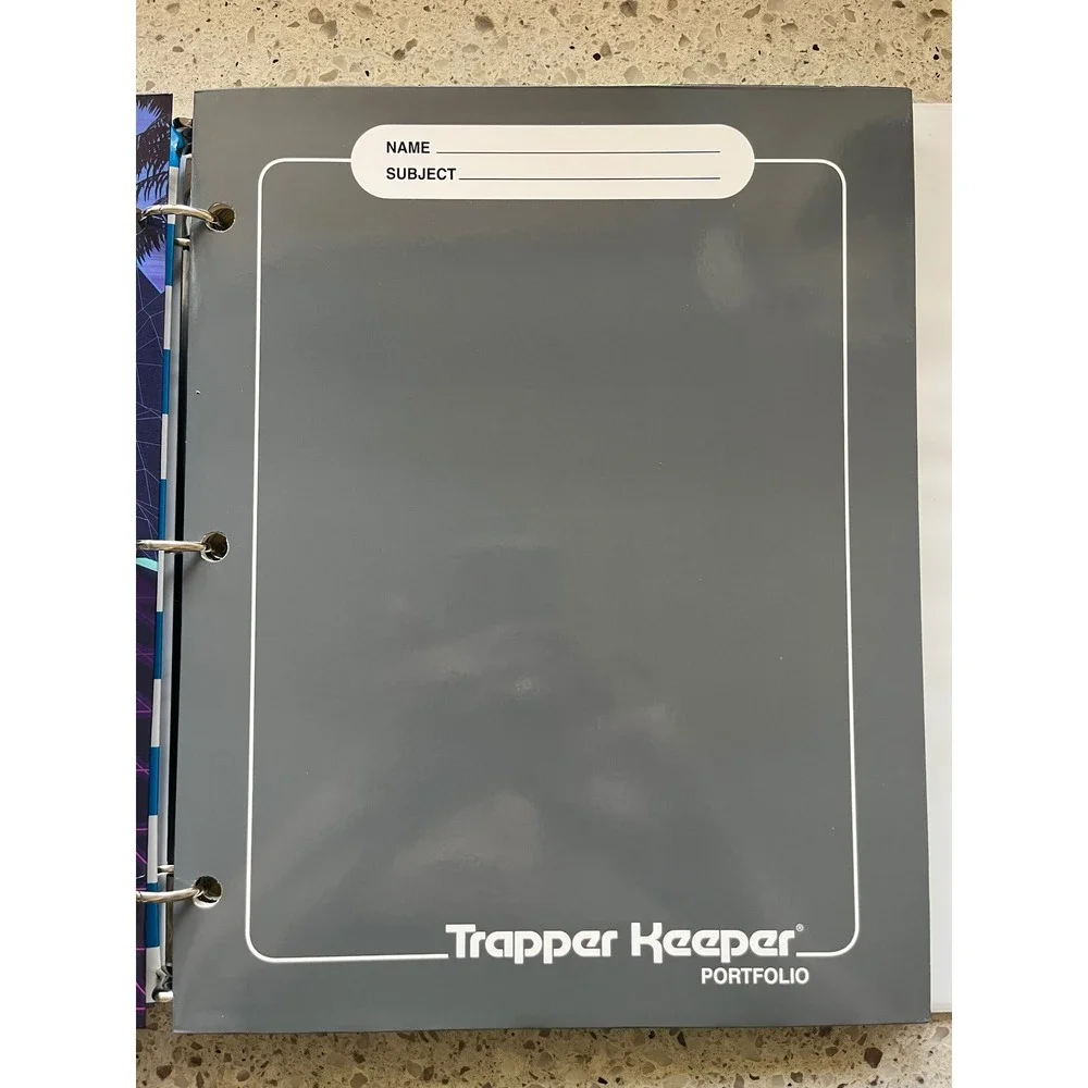 Mead Trapper Keeper Binder Hot Air Balloon Retro 80s 90s Style with 6 Portfolios